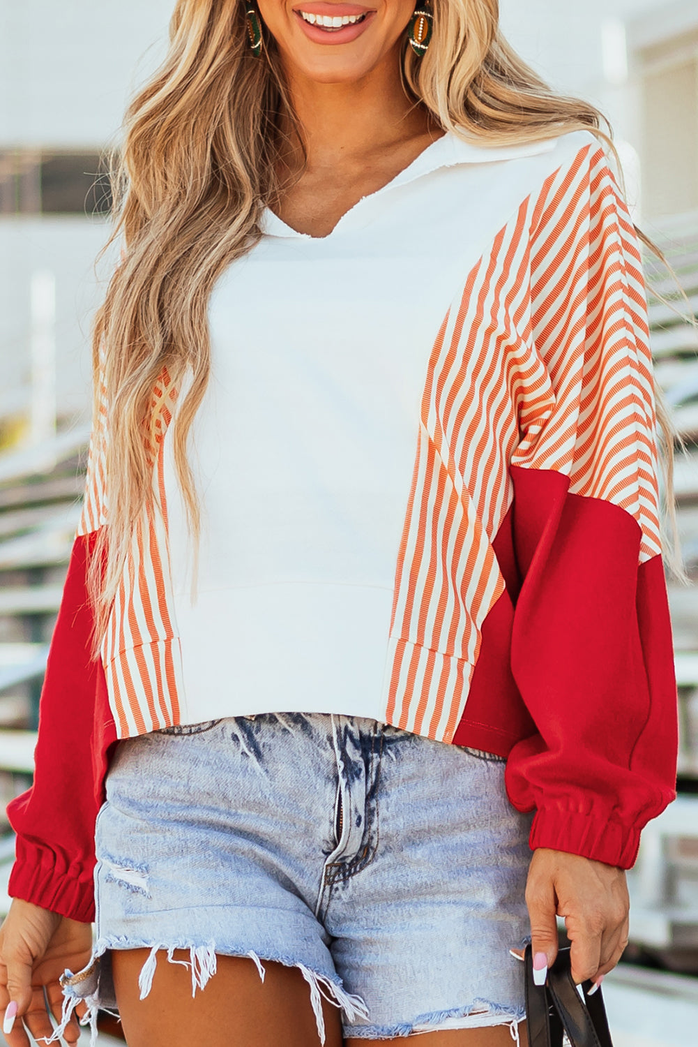 Striped Oversized Sweatshirt