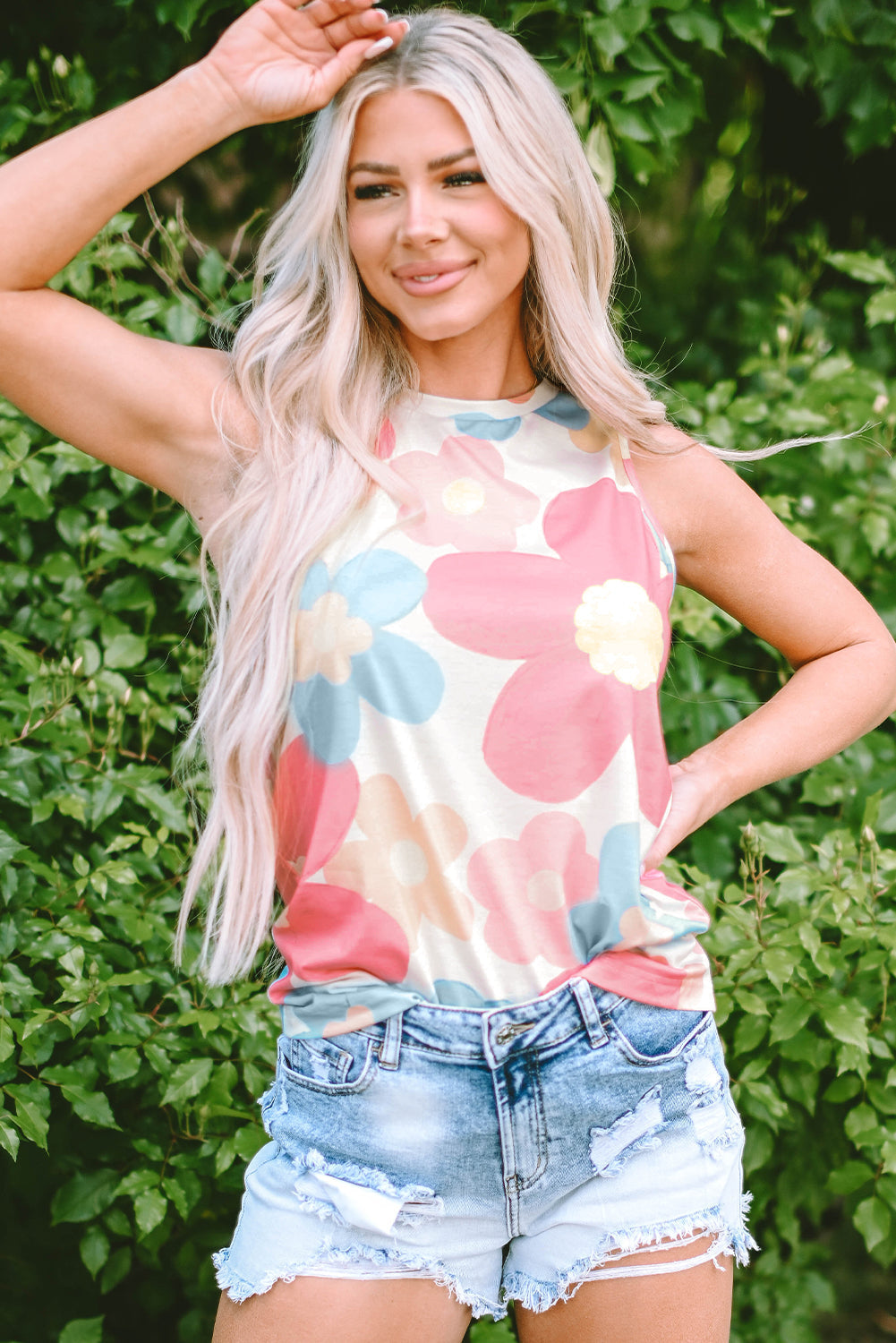 Floral Sleeveless Top