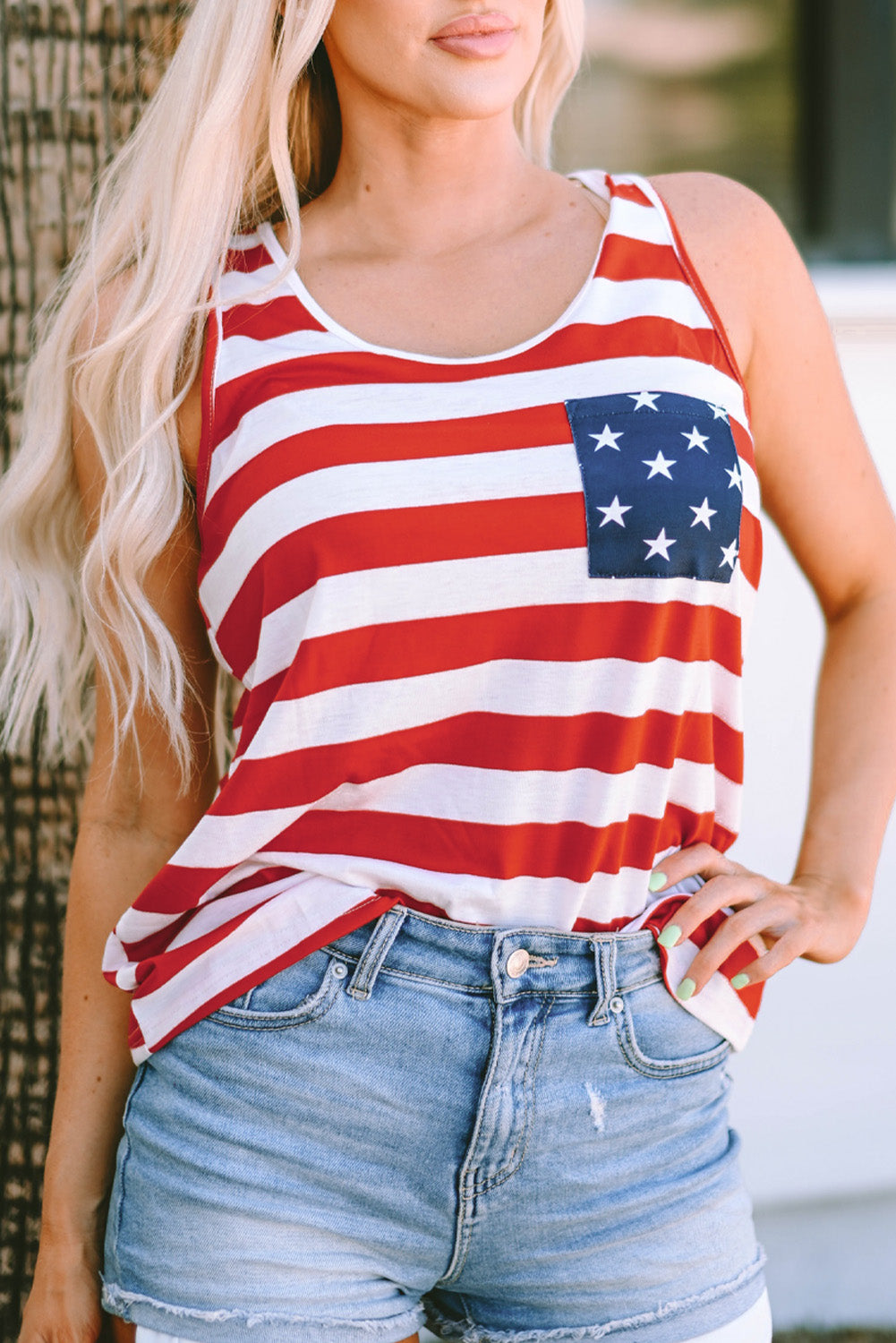 Anne Stars & Stripes Tank Top - Threaded Pear