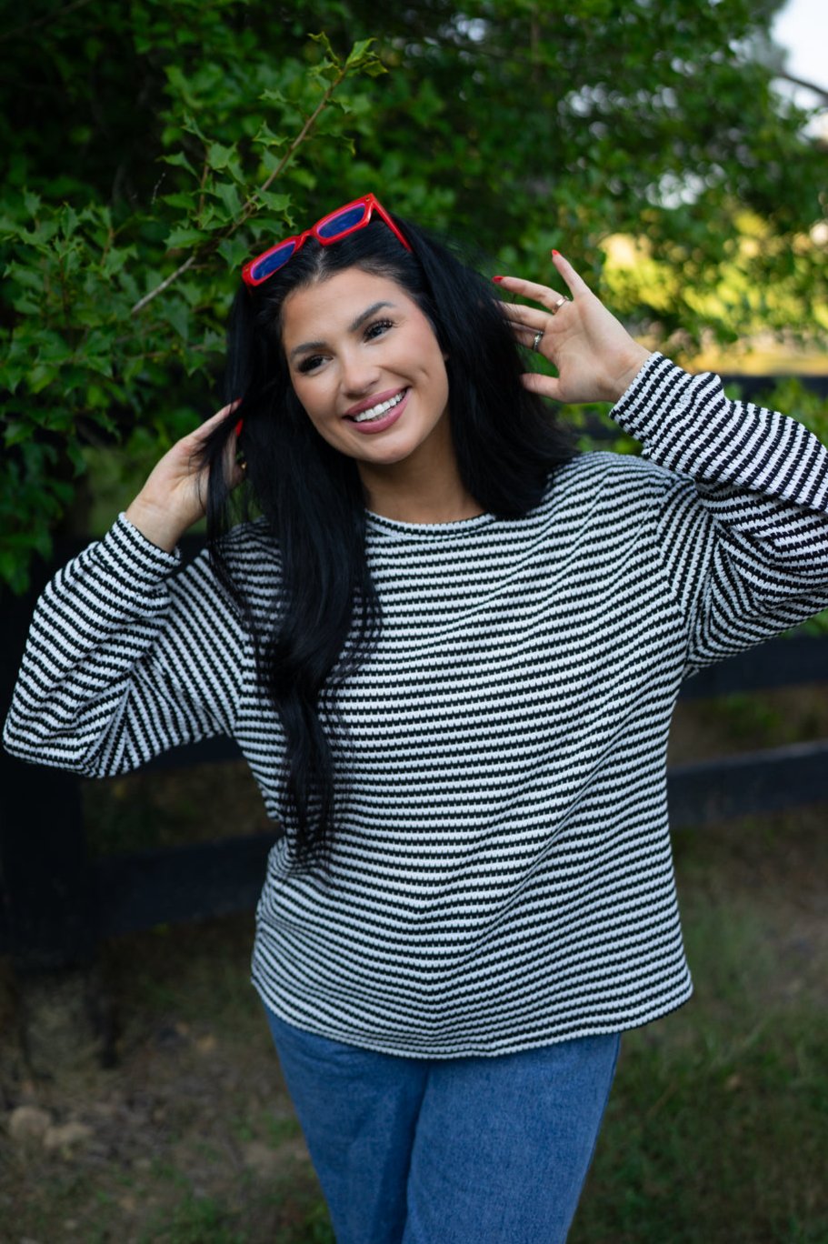 Stripe Long Sleeve Top