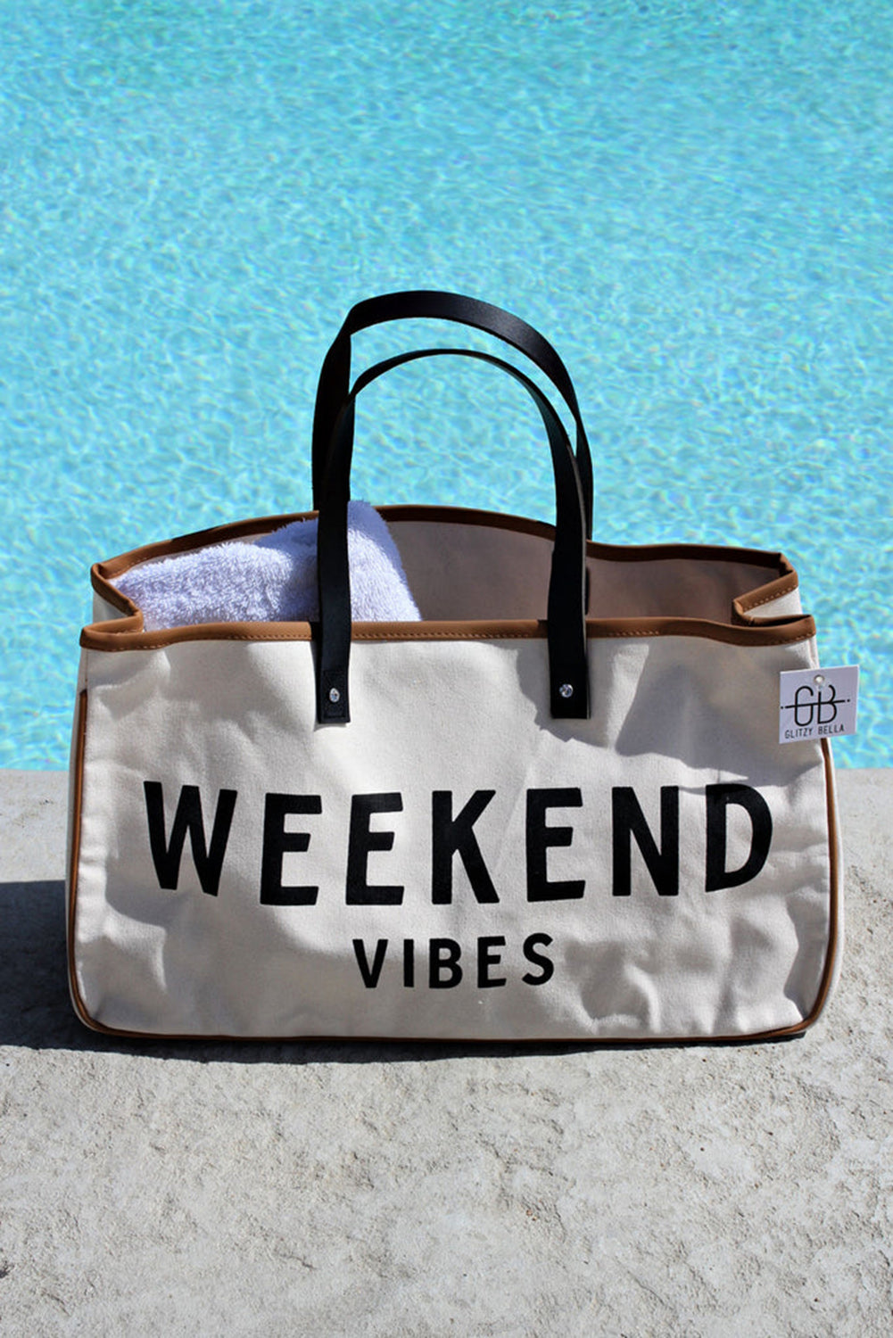 Alicia WEEKEND VIBES Canvas Tote - Threaded Pear