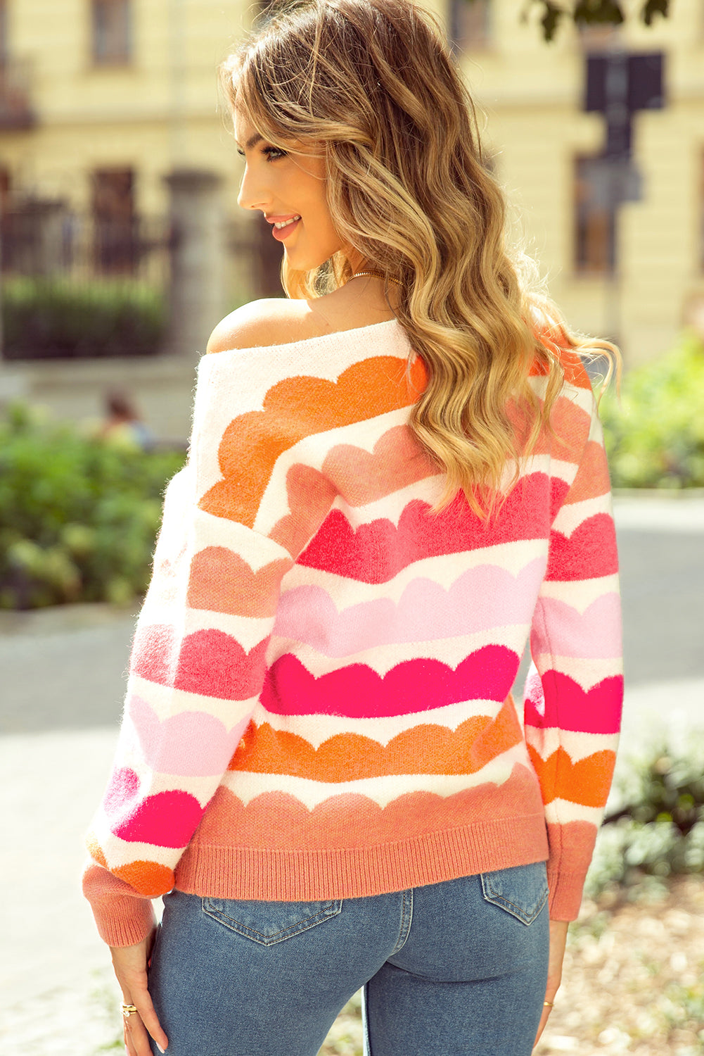 Wave Striped Sweater