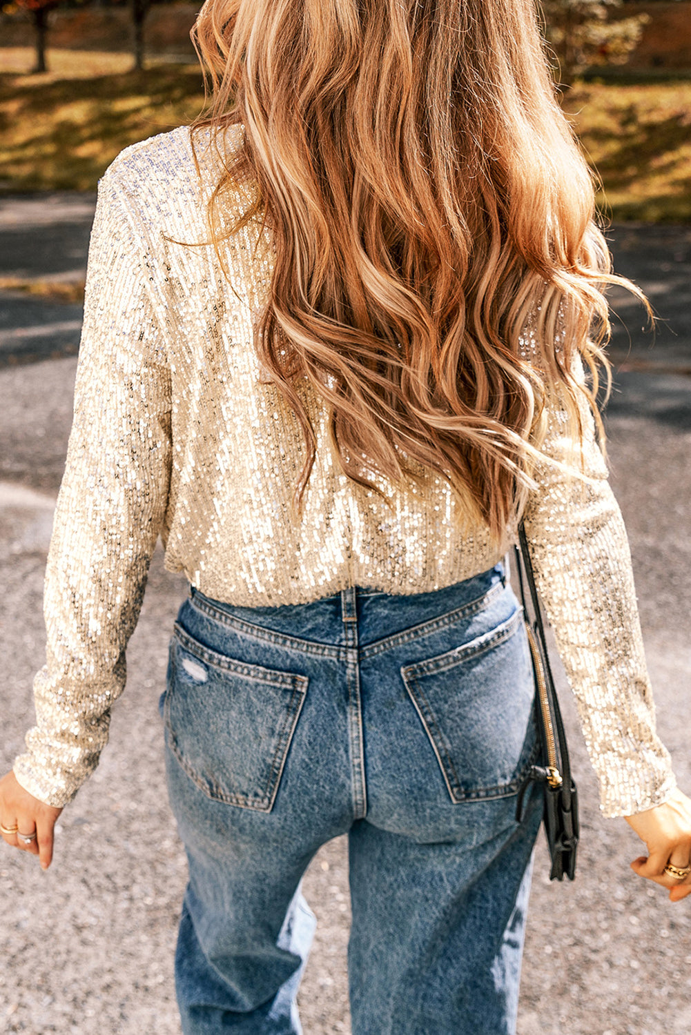 Sequin Long Sleeve Top