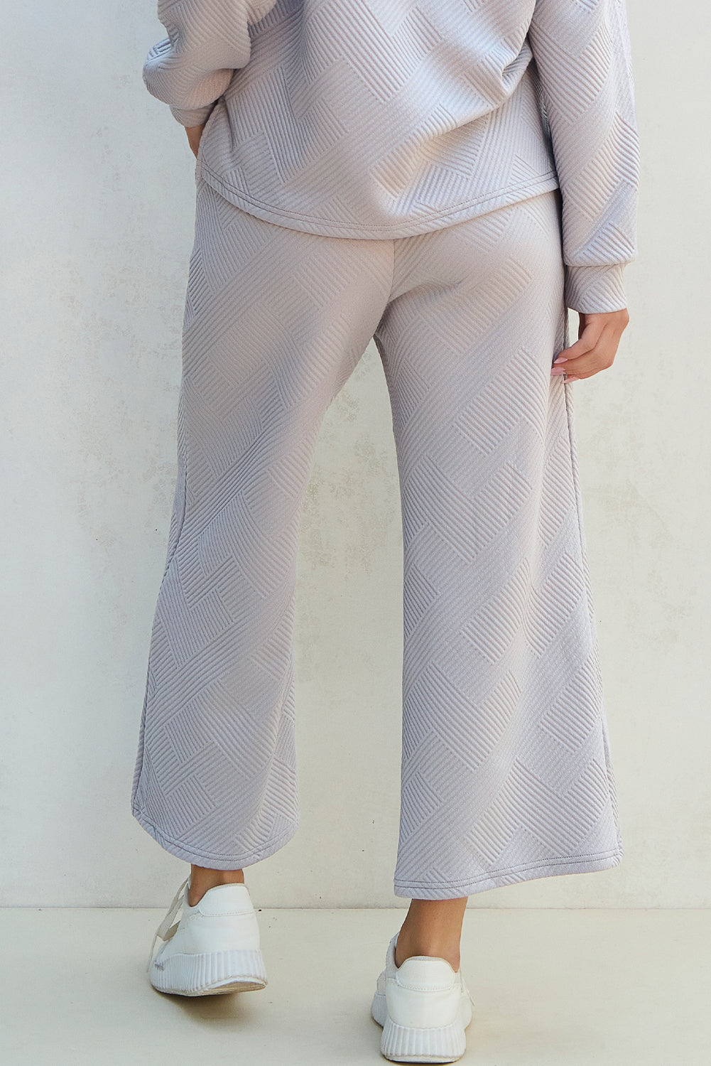 Textured Top and Pants Set