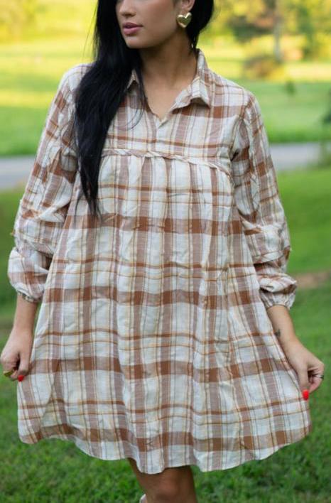 Plaid Babydoll Dress