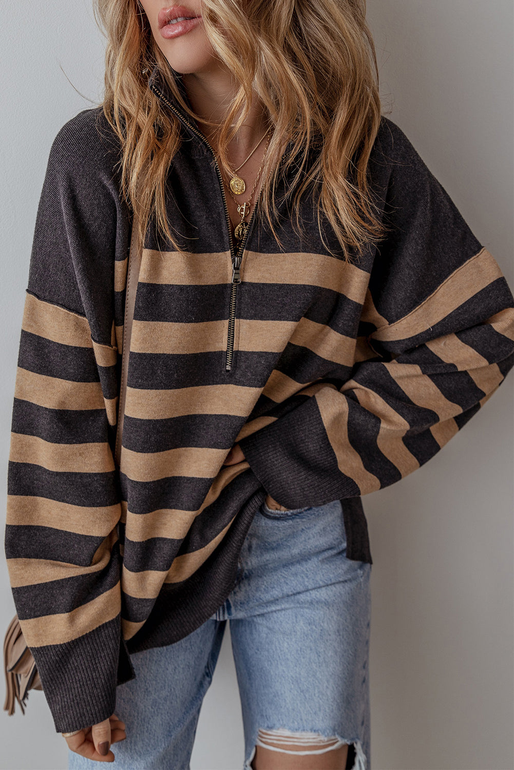 Stripe Oversized Sweater