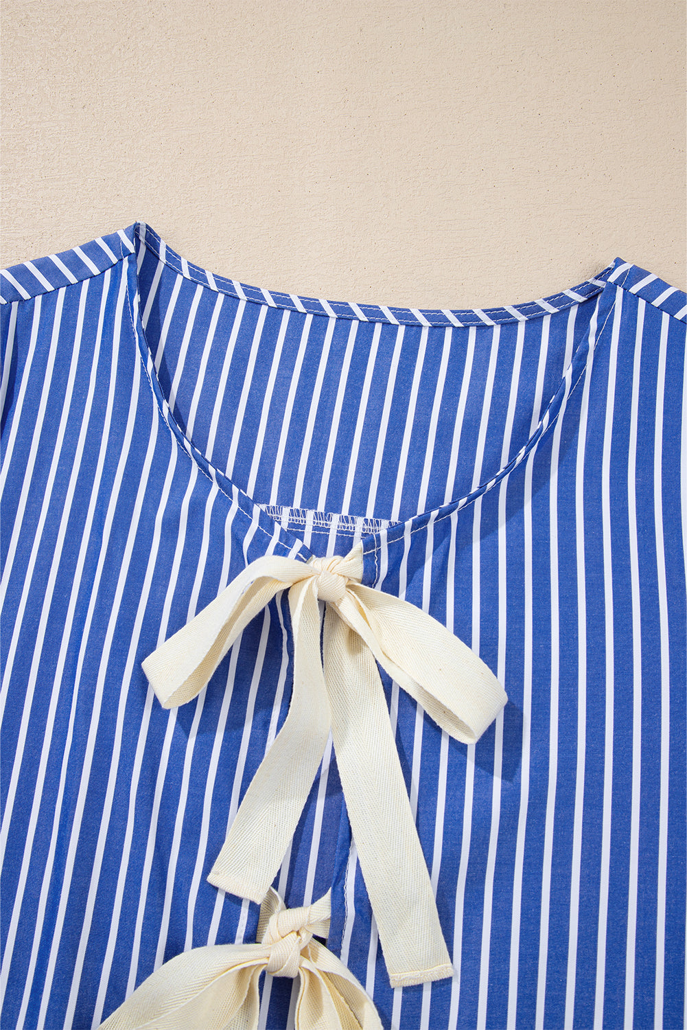 Dream Stripe Tied Front Blouse