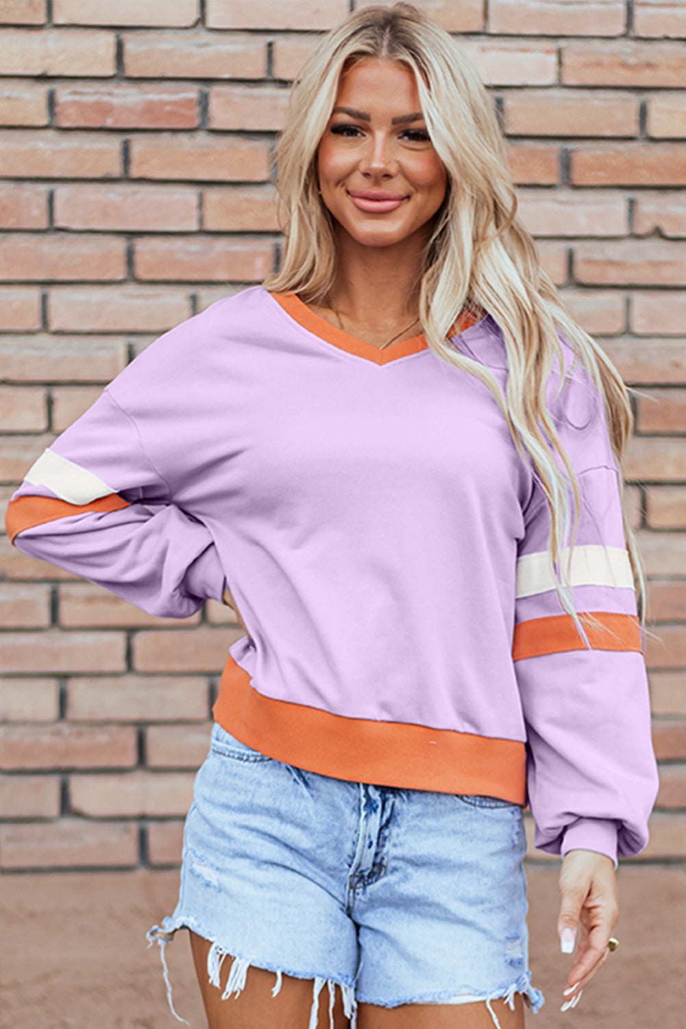 V Neck Sweatshirt