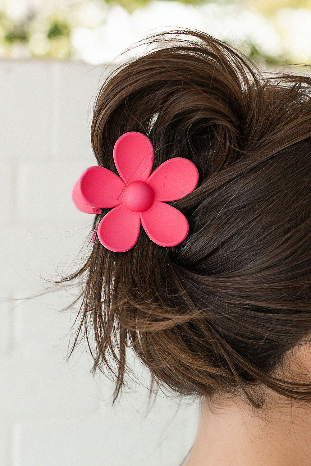 Flower Hair Claw Clip - Threaded Pear