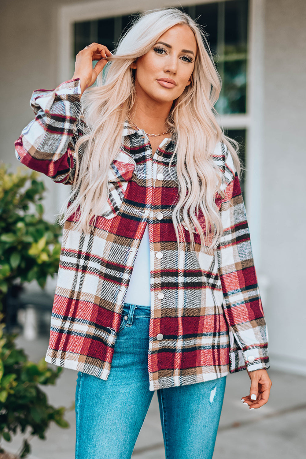 Plaid Pocketed Shacket