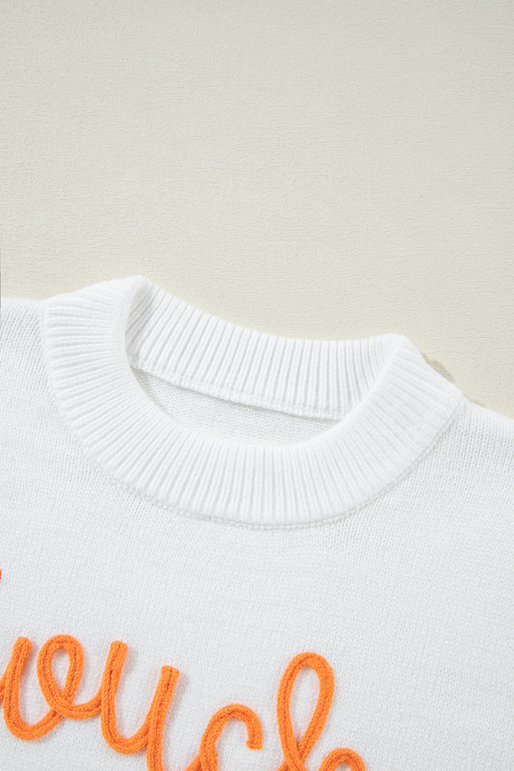 Puff Sleeve Crew Neck Sweater