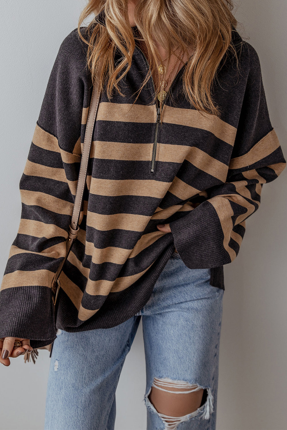 Stripe Oversized Sweater