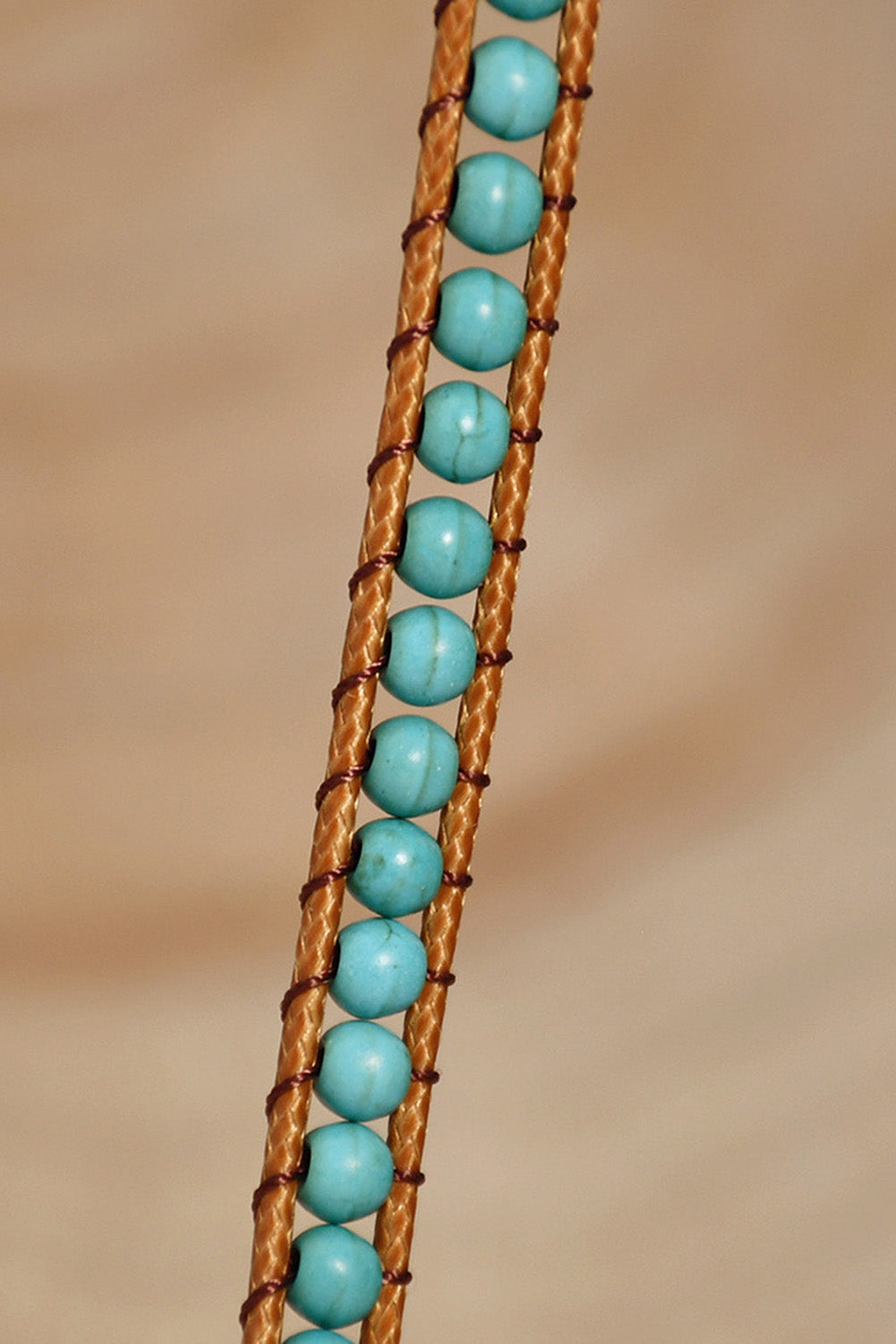 Green Double-Layer Hand-Woven Turquoise Beaded Bracelet - Threaded Pear