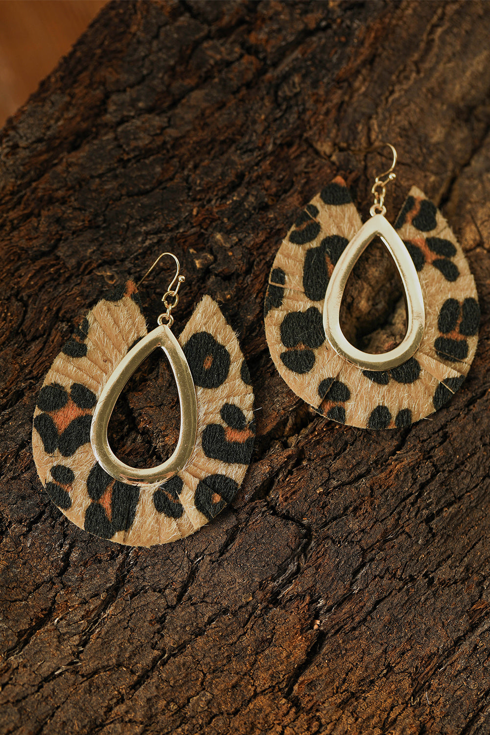 Leopard Print Hollow Out Drop Earrings