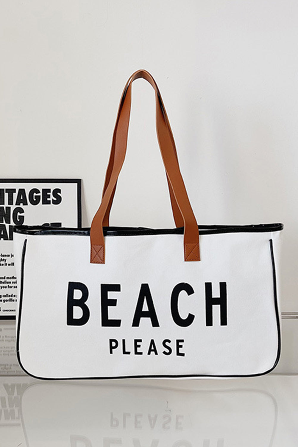 Ryan Beach Please Canvas Tote - Threaded Pear