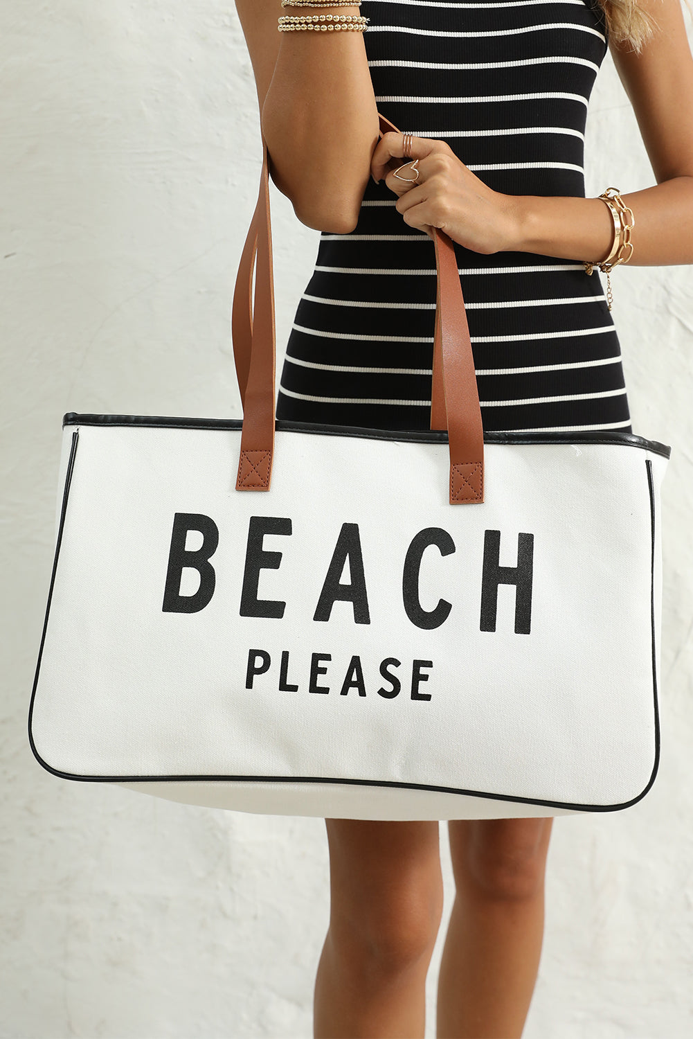 Ryan Beach Please Canvas Tote - Threaded Pear