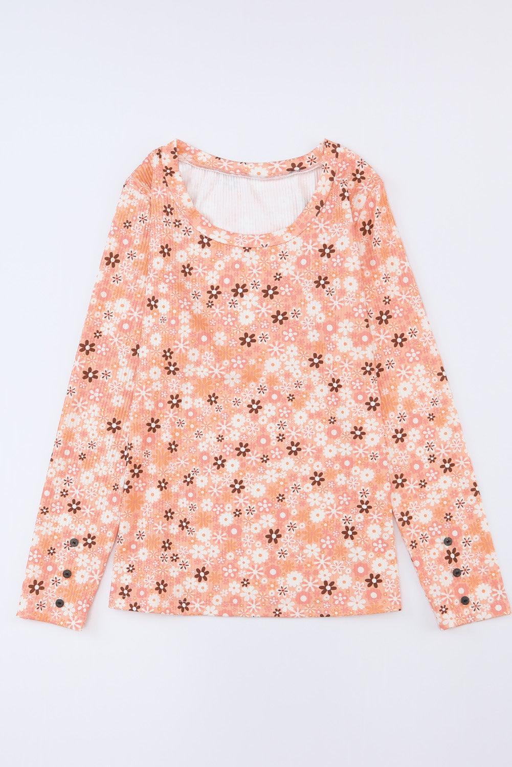 Floral Knit Long Sleeve Top