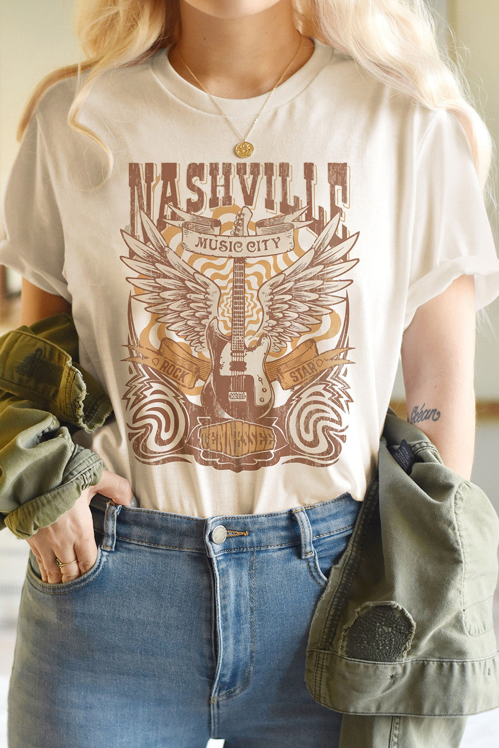 Nashville music City Graphic Tee - Threaded Pear