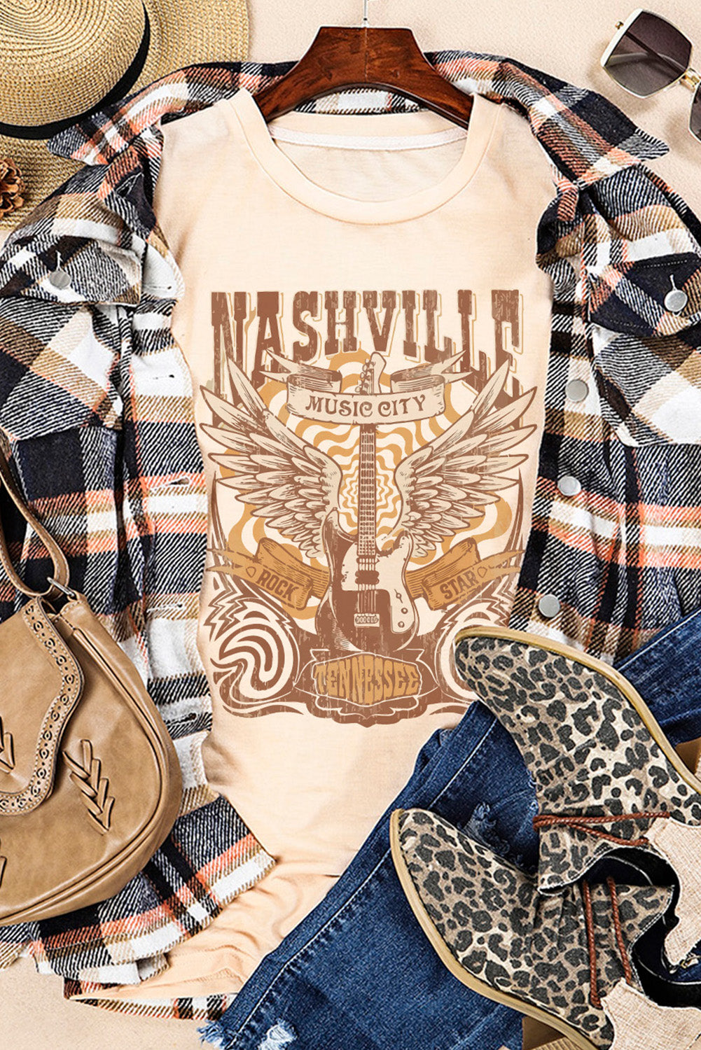 Nashville music City Graphic Tee - Threaded Pear