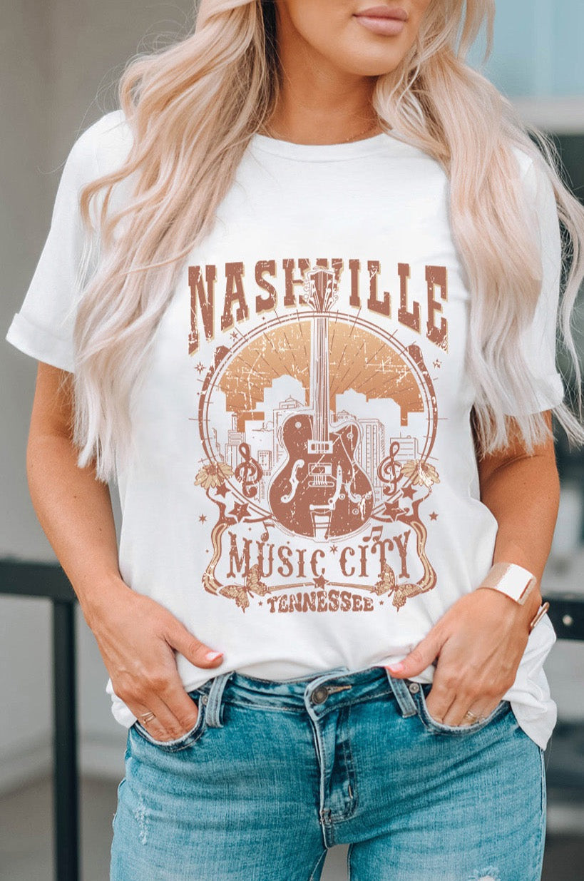 Nashville music City Graphic Tee - Threaded Pear