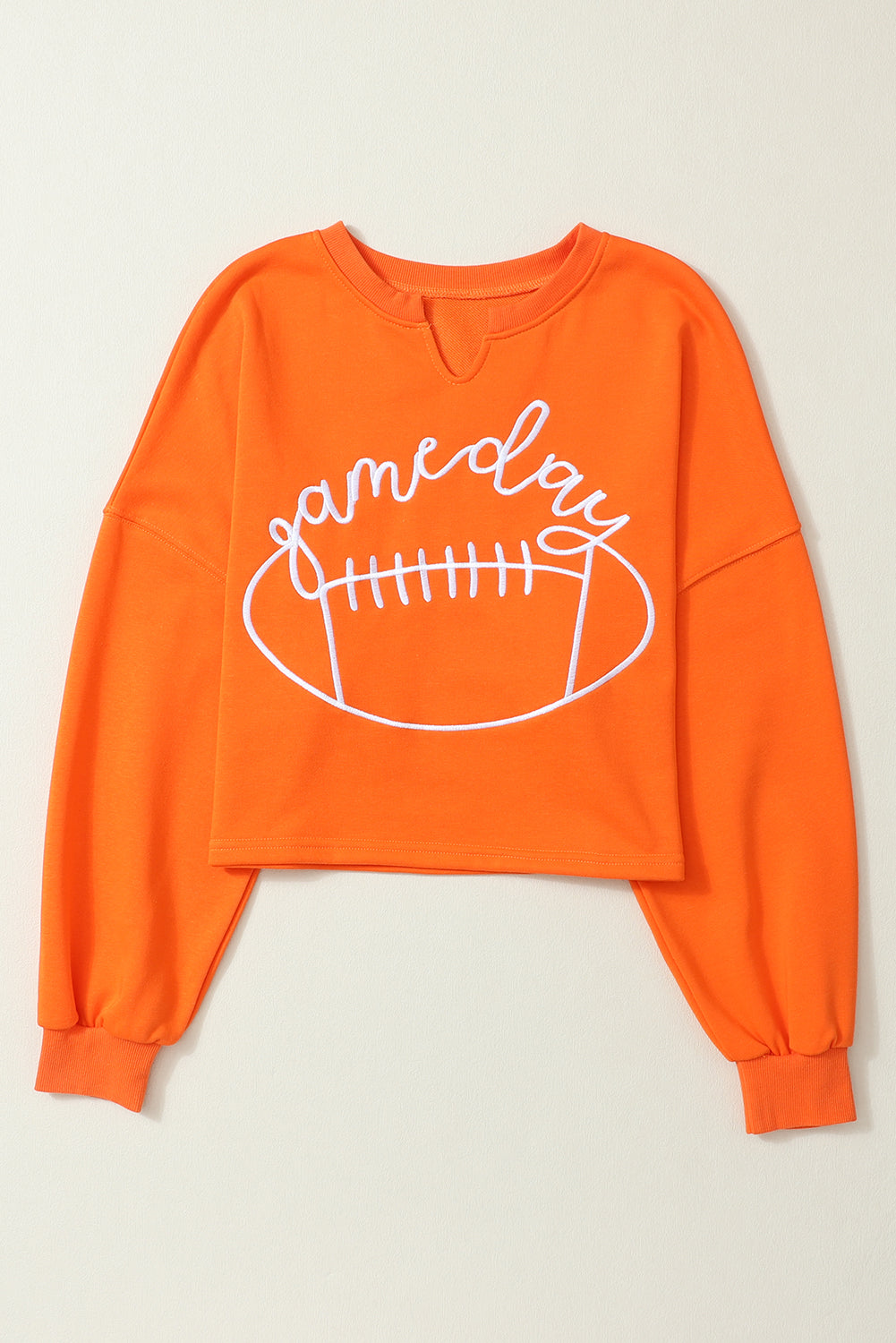 Game Day Notched Neck Sweatshirt