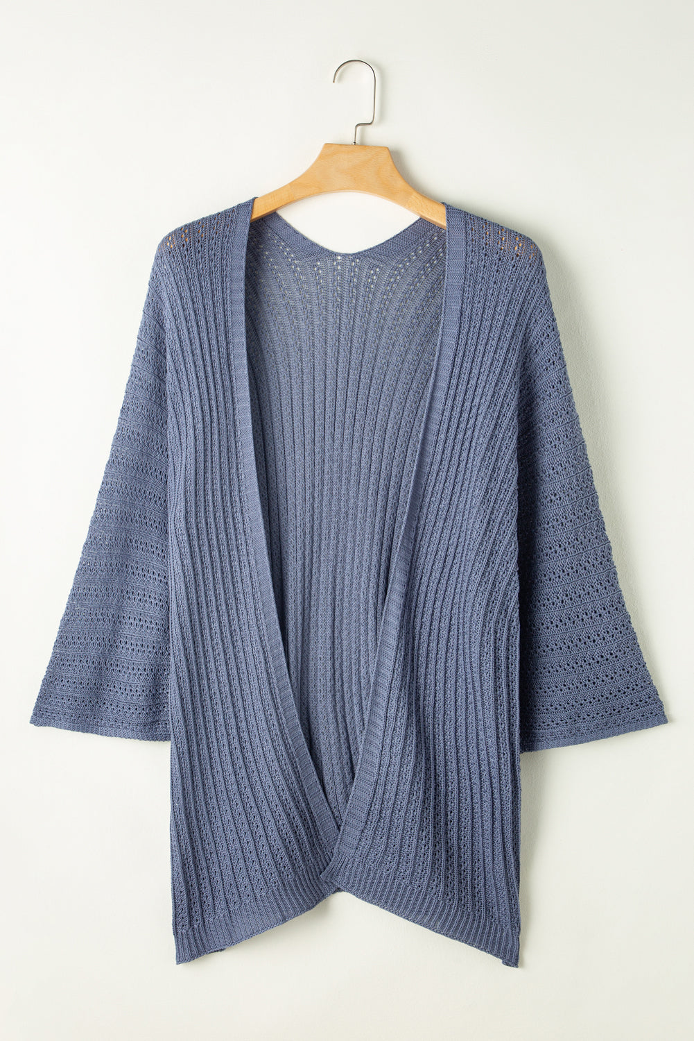 Tiana Knit Kimono Lightweight Cardigan - Threaded Pear