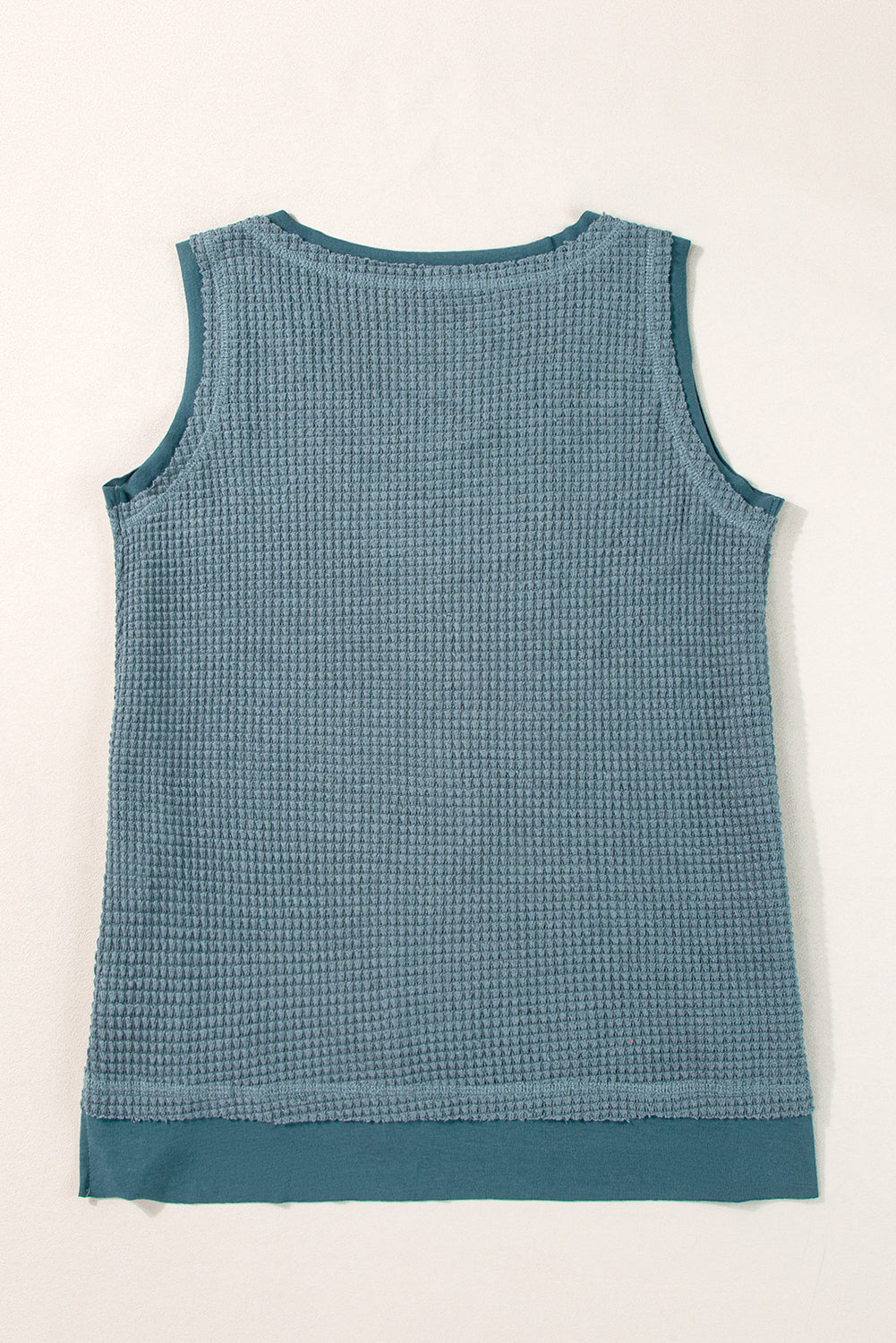 Birdie Scoop Neck Waffle Knit Flowy Tank - Threaded Pear