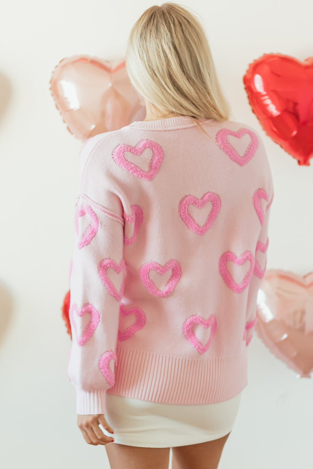 Heart Bubble Baggy Sweater