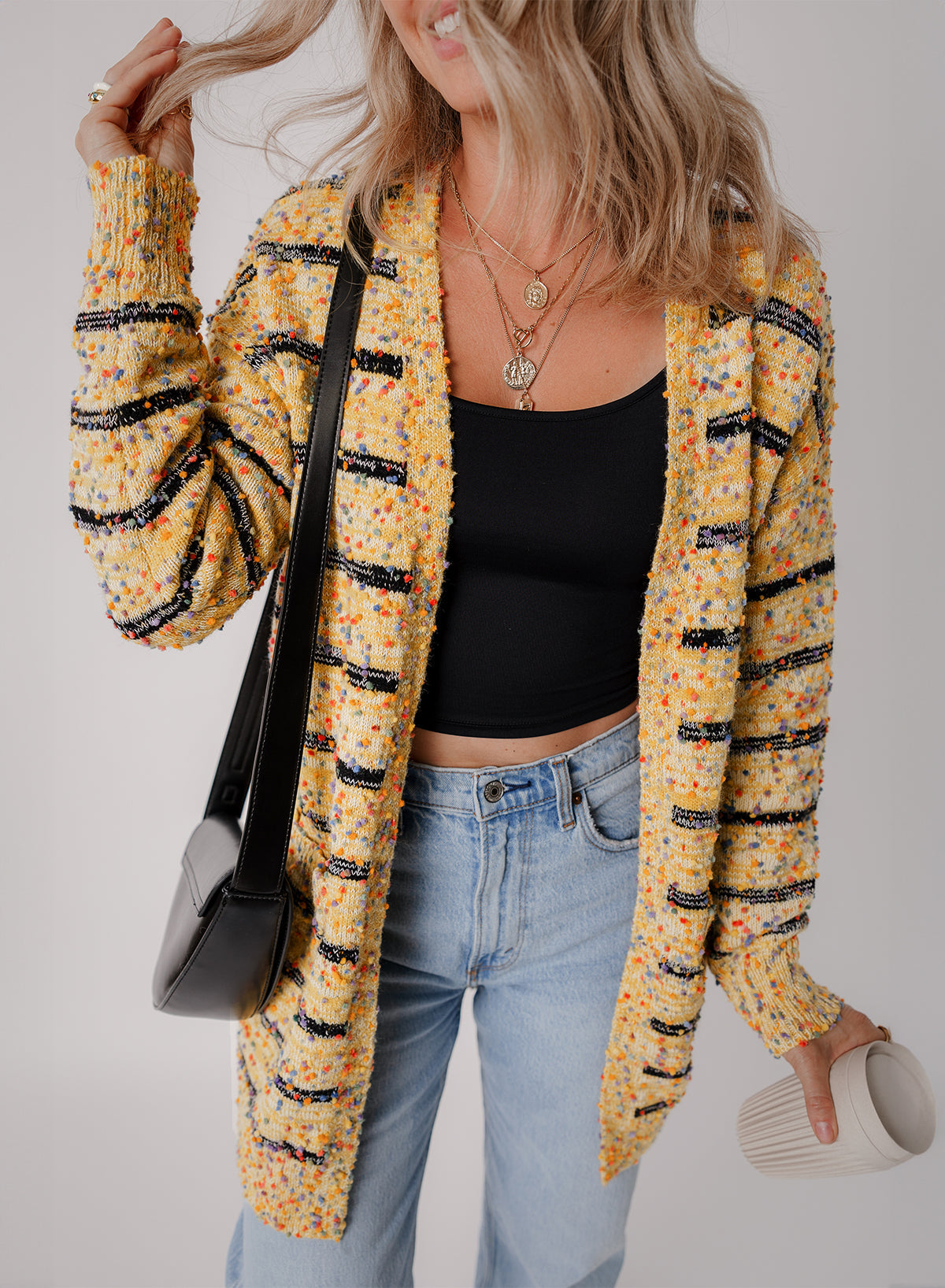 Morgan Pom Pom Knit Cardigan