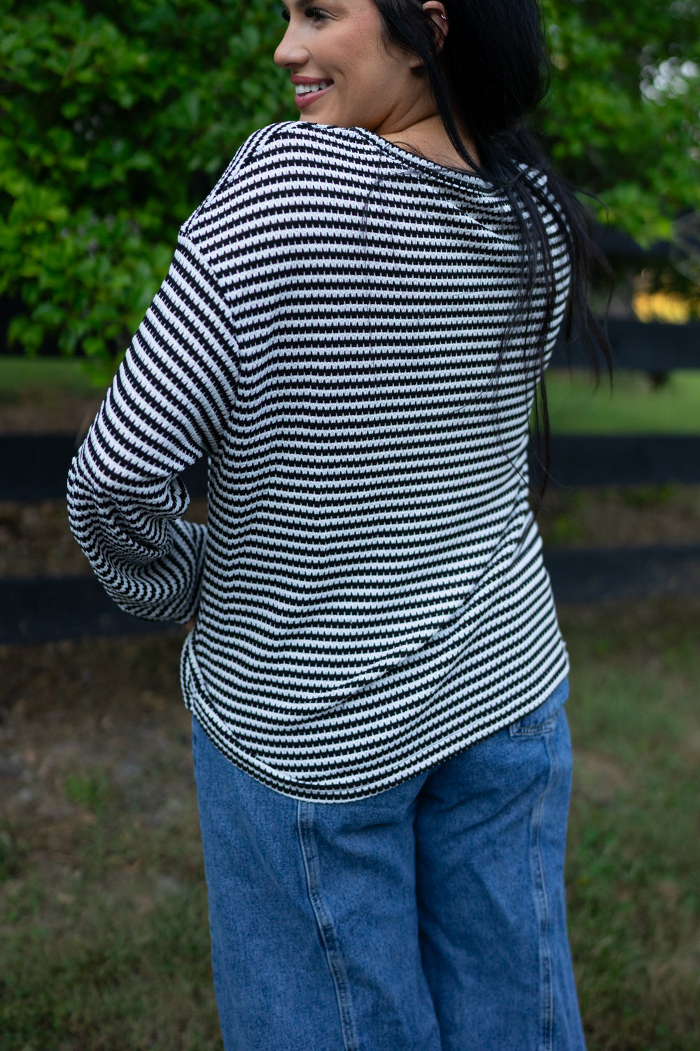 Stripe Long Sleeve Top