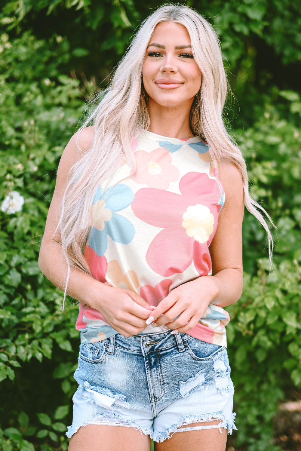 Floral Sleeveless Top