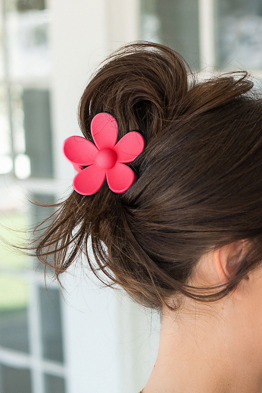 Flower Hair Claw Clip - Threaded Pear