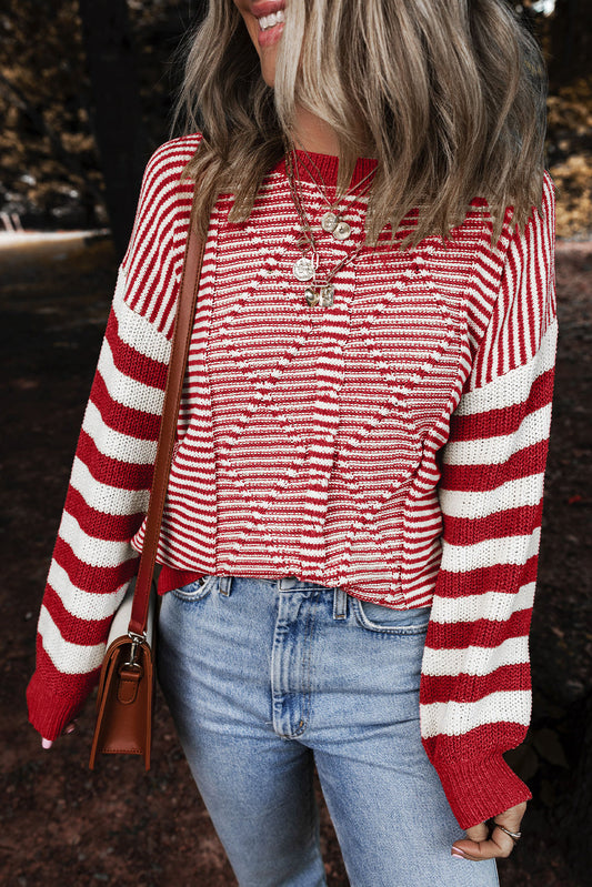 Stripe Textured Sweater