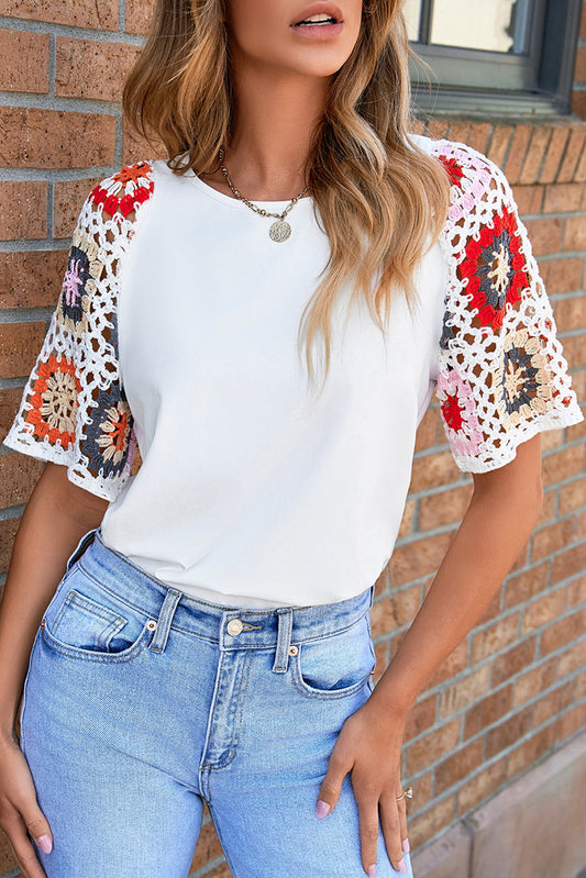 Crochet Short Sleeve Top