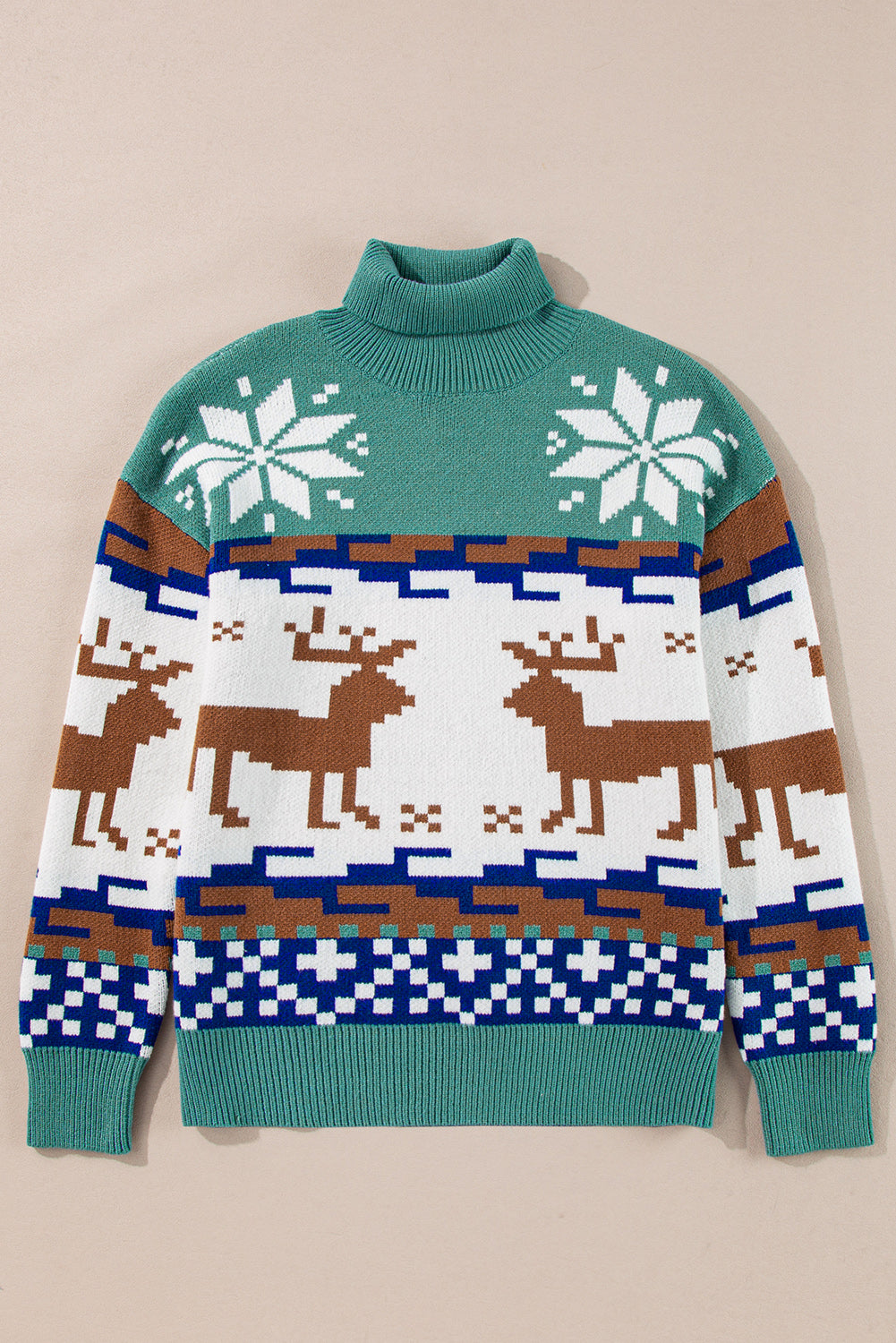 Myla Reindeer Snowflake Turtleneck Sweater