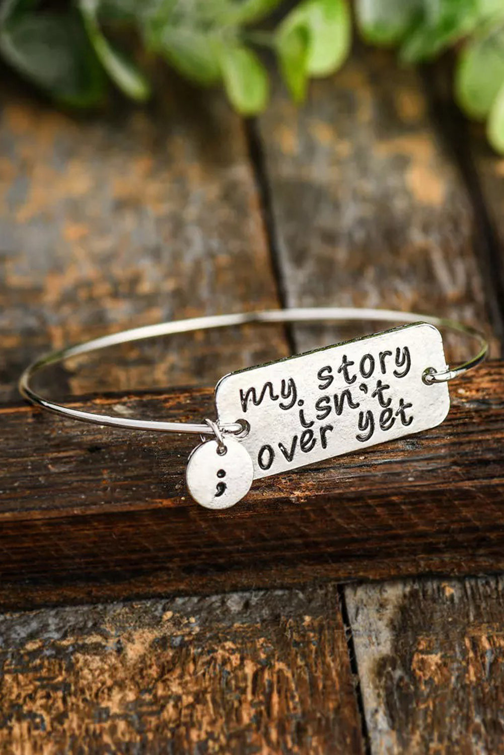 Silver My Story Isnt Over Yet Bracelet - Threaded Pear