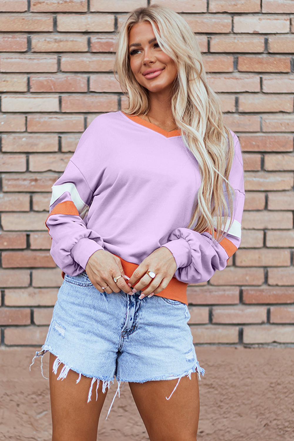 V Neck Sweatshirt