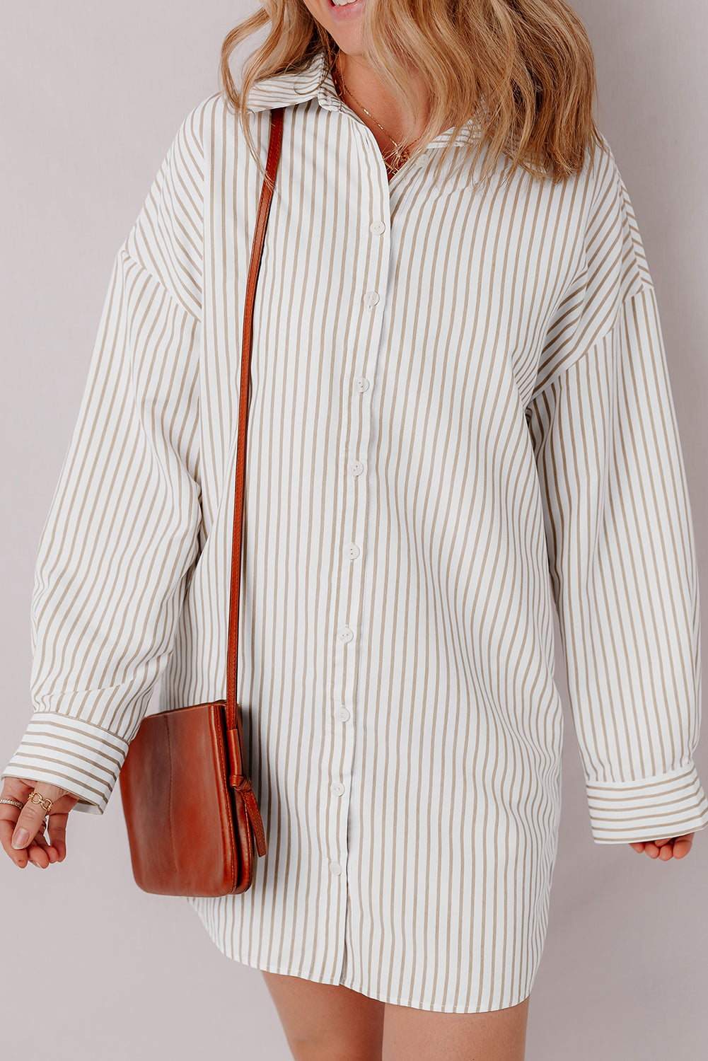 Selena Long Sleeve Button Up Shirt Dress