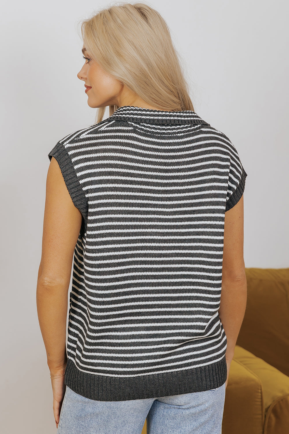 Teagan Stripe Sweater Vest