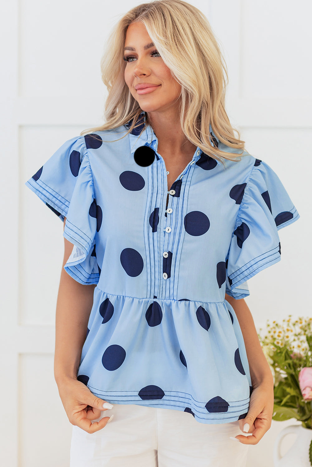 Journey Polka Dot Buttoned Blouse