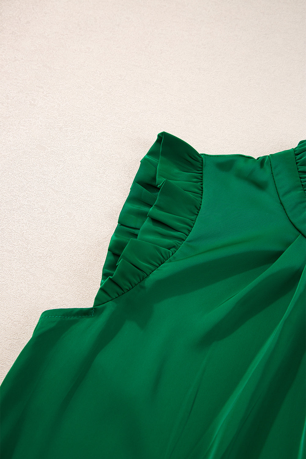 Emerald Pleated Sleeveless Top - Threaded Pear