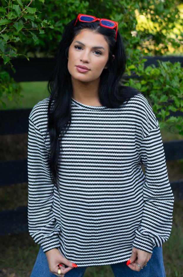 Stripe Long Sleeve Top