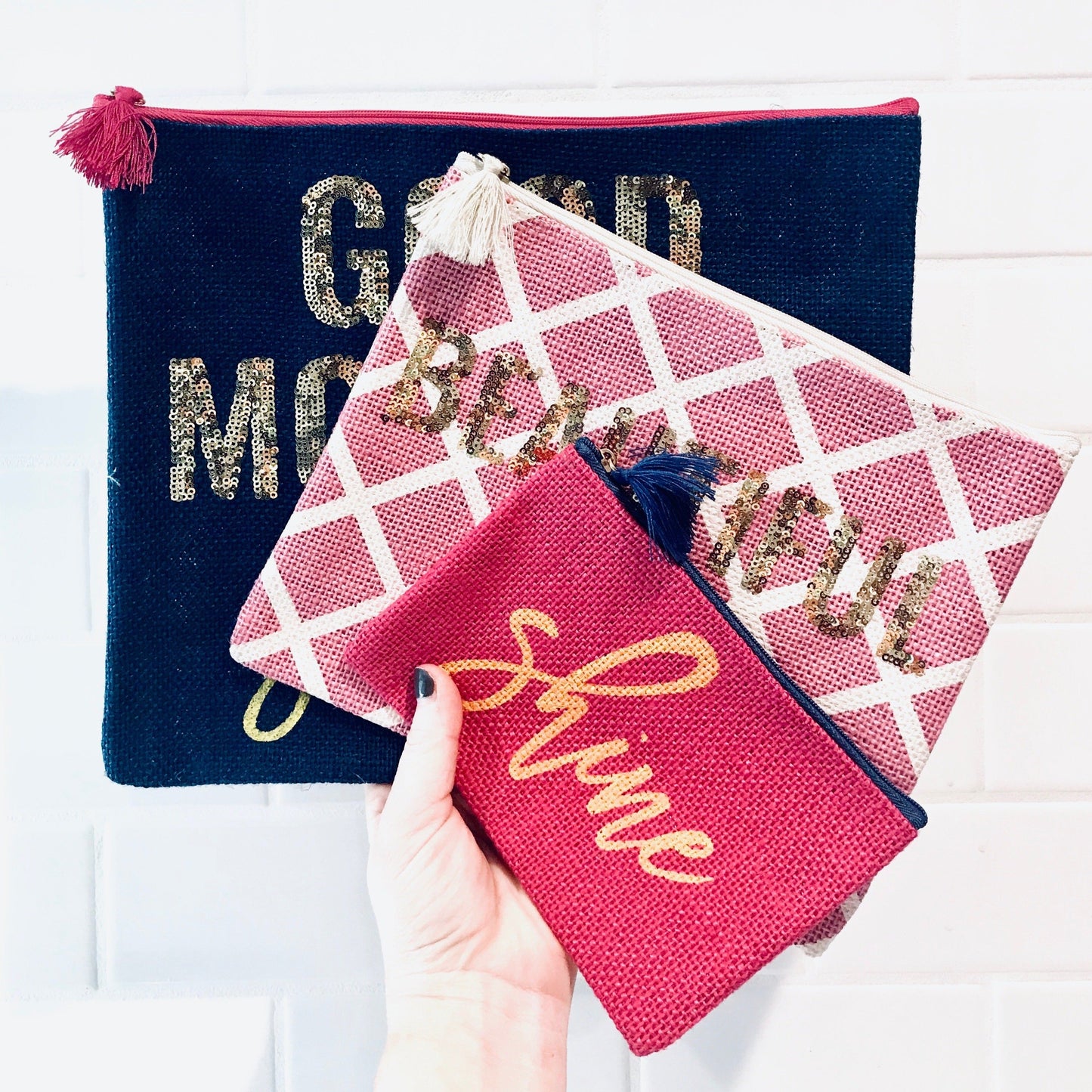 Cosmetic Bag Set | 3 Pieces - Poppy Lee Lane